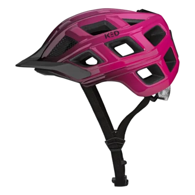 Fietshelm KED Crom M - MTB - Roze - zwart - Zijkant Fietshelm KED Crom M - MTB - Roze - zwart - Zijkant