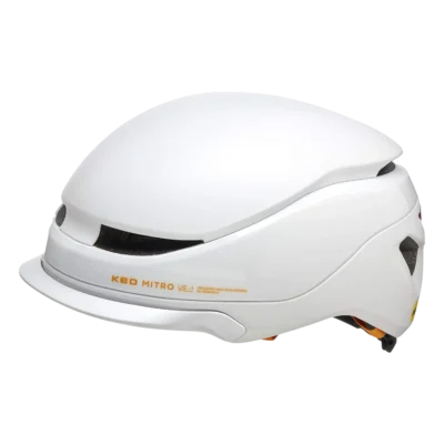 Fietshelm KED Mitro UE-1 Mips - E-Bike - Speed Pedelec - Lichtgrijs - oranje mat - 2