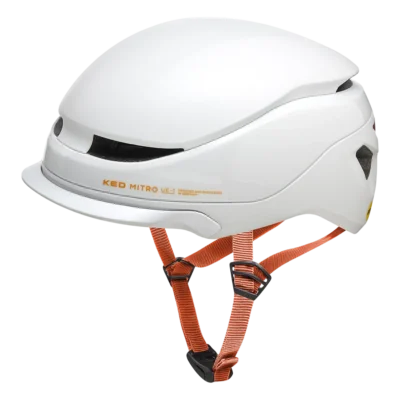 Fietshelm KED Mitro UE-1 Mips - E-Bike - Speed Pedelec - Lichtgrijs - oranje mat