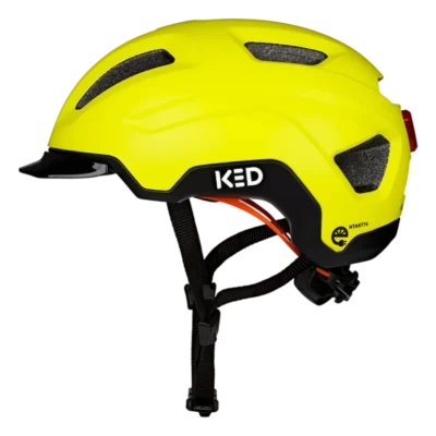 Fietshelm KED Pedalon - Geelgroen - Zijkant
