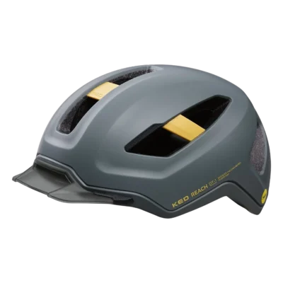 Fietshelm KED Reach DT-1 - Mips - Grijs - goudgeel mat - 2 - Zonder afdekkingen