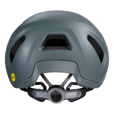 Fietshelm KED Reach DT-1 - Mips - Grijs - goudgeel mat - Achterzijde