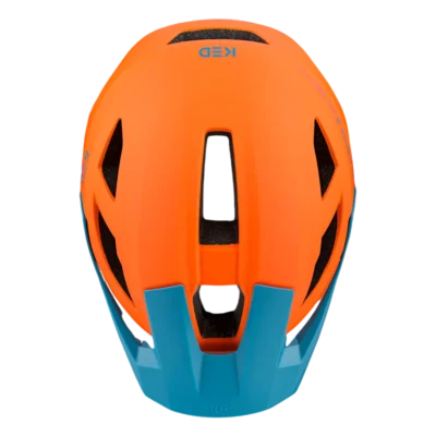 Kinderhelm KED Embrace Jr - MTB - Blauw - oranje - Bovenzijde