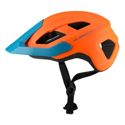 Kinderhelm KED Embrace Jr - MTB - Blauw - oranje - Zijkant