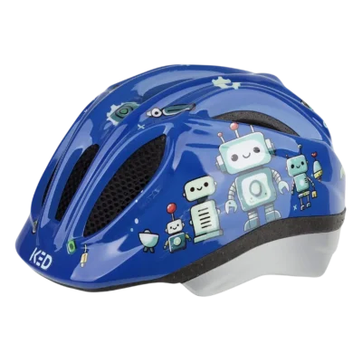 Kinderhelm KED Meggy II Trend - Robots - Blauw - 2