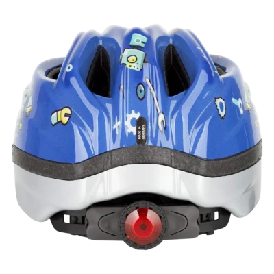 Kinderhelm KED Meggy II Trend - Robots - Blauw - Achterzijde