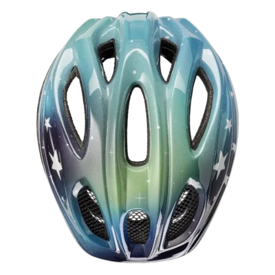 Kinderhelm KED Meggy II Trend - Sterren - Blauw - groen - Bovenzijde