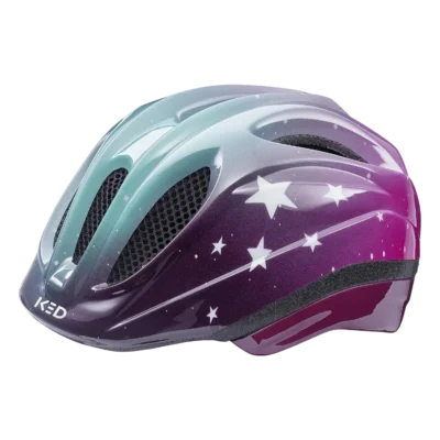 Kinderhelm KED Meggy II Trend - Sterren - Roze - aqua - 2