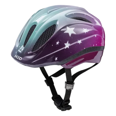 Kinderhelm KED Meggy II Trend - Sterren - Roze - aqua