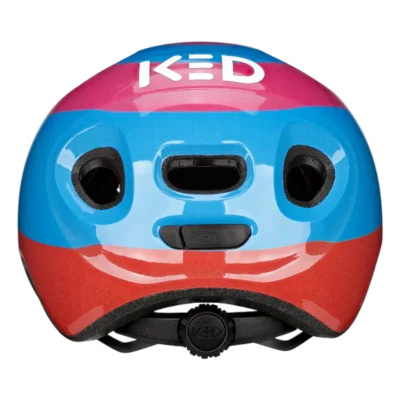 Kinderhelm KED Meggy Spark - Loopster - Blauw - roze - Achterzijde