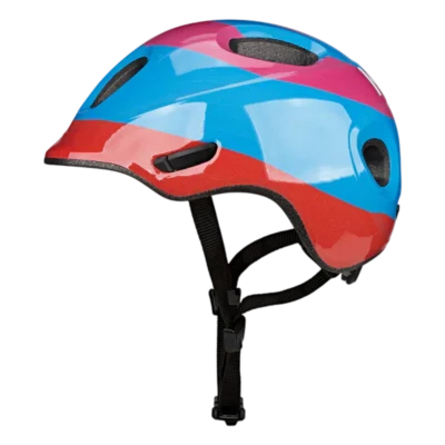 Kinderhelm KED Meggy Spark - Loopster - Blauw - roze - Zijkant