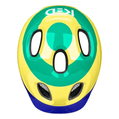 Kinderhelm KED Meggy Spark - Loopster - Geel - groen - Bovenzijde