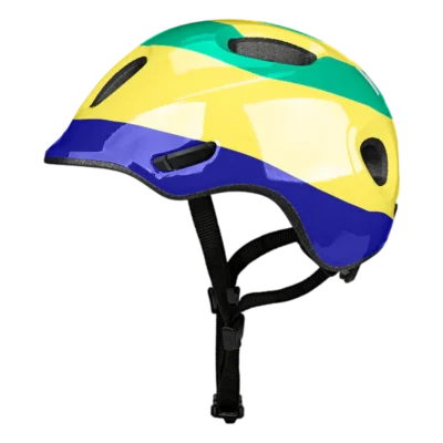 Kinderhelm KED Meggy Spark - Loopster - Geel - groen - Zijkant