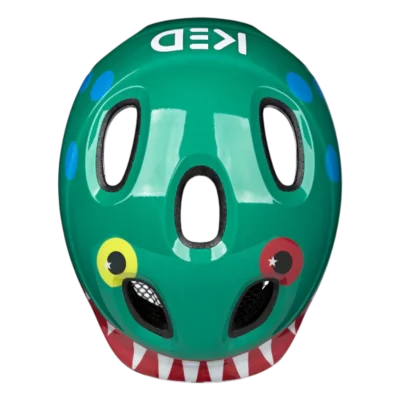 Kinderhelm KED Meggy Spark - Monster - Groen - Bovenzijde