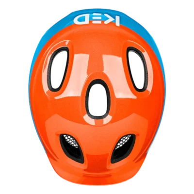 Kinderhelm KED Meggy Spark - Oranje - blauw - Bovenzijde