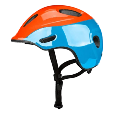 Kinderhelm KED Meggy Spark - Oranje - blauw - Zijkant