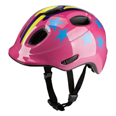 Kinderhelm KED Meggy Spark - Sterrenstrepen - Roze