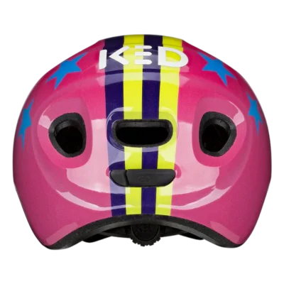Kinderhelm KED Meggy Spark - Sterrenstrepen - Roze - Achterzijde