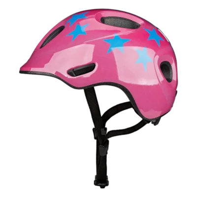 Kinderhelm KED Meggy Spark - Sterrenstrepen - Roze - Zijkant