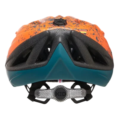 Kinderhelm KED Street Jr Pro - Arcadia groen - oranje mat - Achterzijde